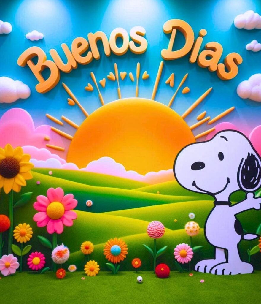 Buenos Dias Feliz Domingo Snoopy